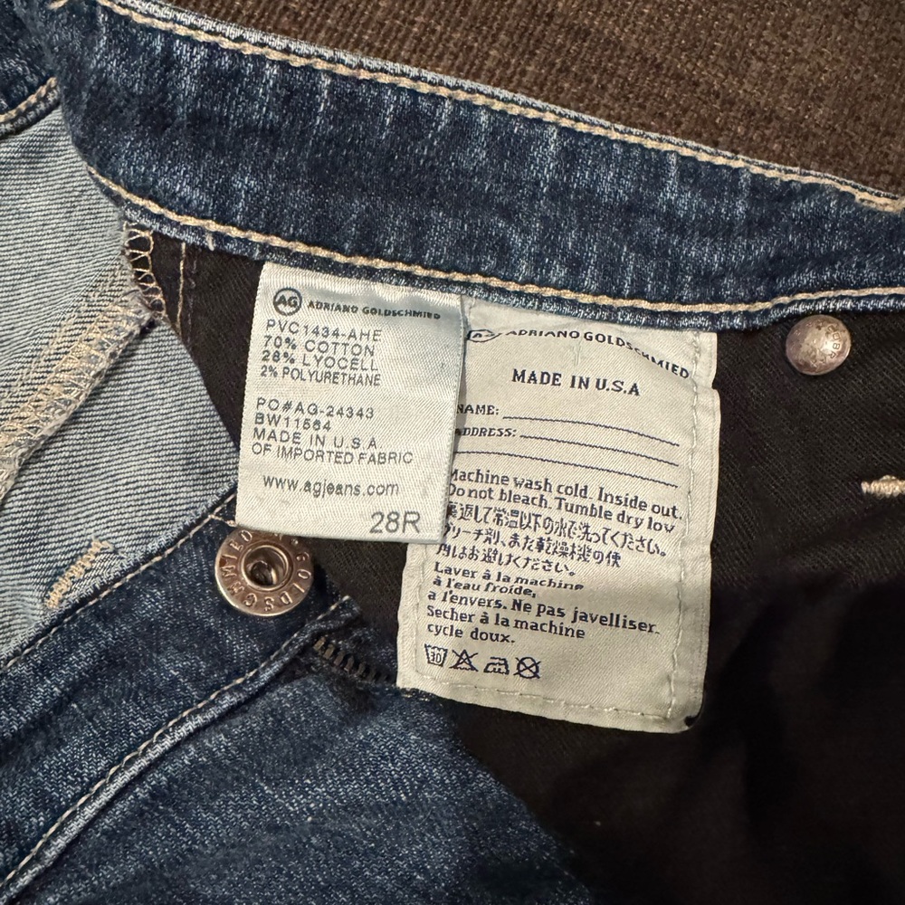 Ag Adriano Women’s The Prima Mid Rise Cigarette Jeans size 28R